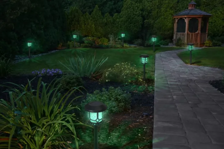 Sale Smart+ Wifi solcelle bedlampe, farveskift + hvid, 0,15W Solcellelamper|Udendørs Belysning