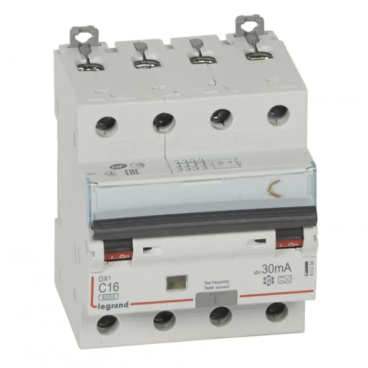 Outlet DX3 HPFI kombiafbryder 4P 30 mA, Tavlekomponenter