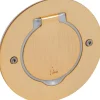 Outlet gulvstikkontakt, 2 modul, messing Stikkontakter