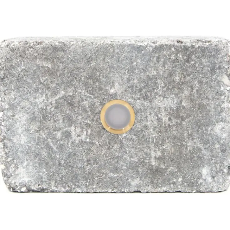 Discount Light By Juhl holmegaardsten med Cosmos messing spot, 14x21x5,5 cm, Udendørs Spots