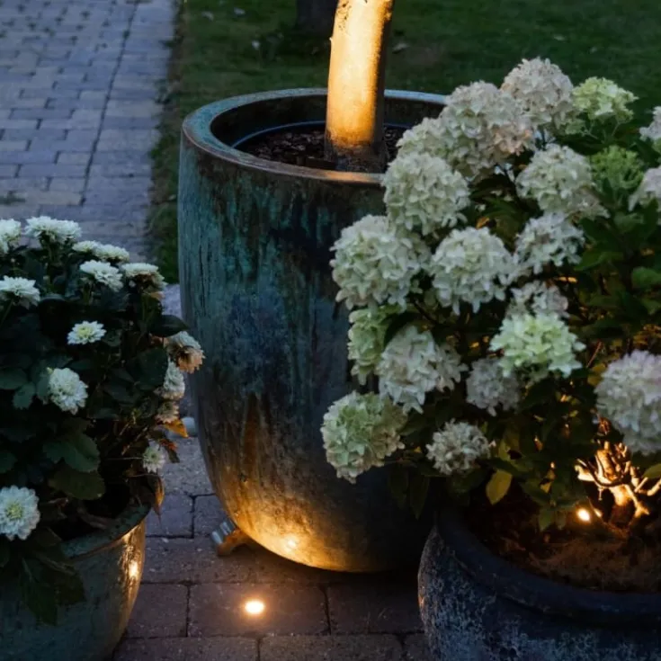 Sale Light By Juhl holmegaardsten med Cosmos sort spot, 14x21x5,5 cm, Udendørs Spots