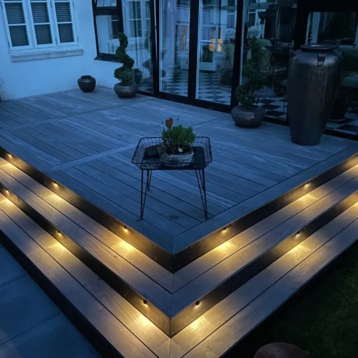 Discount Light By Juhl Saga trappespot til indbygning, sort Udendørs Spots