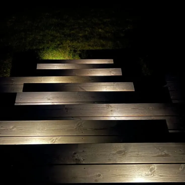Online Light By Juhl Saga trappespots til indbygning, sølv, 10-pak Udendørs Spots
