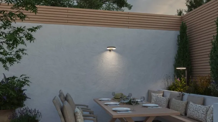 New Arundel solcelle væglampe Udendørs Væglamper|Udendørs Batterilamper