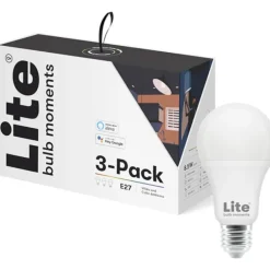Discount E27 standardpære, 2700K-6500K, 8,5W, 3-pak Lyskilder