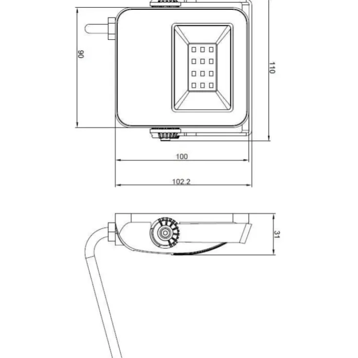 Online Floodlight projektør, 4000K, Tilbud|Projektører