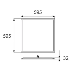 Clearance Kithara panel, 60x60 cm, Tilbud|Led Paneler