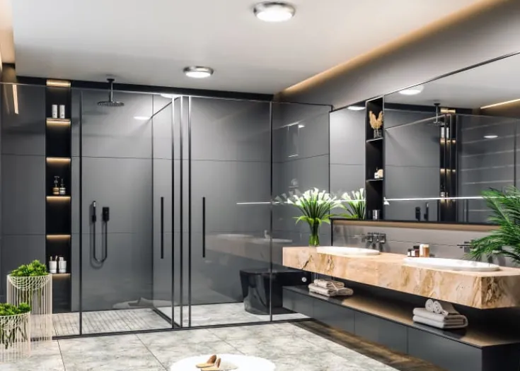 Discount Kudo plafond med nødlys, krom Tilbud