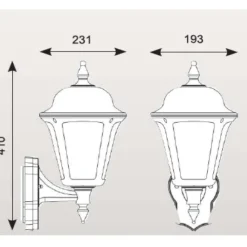 Sale Lantern udendørs væglampe med sensor Udendørs Væglamper