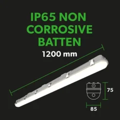 New Valde lysarmatur med nødlys, 22-40W, 120 cm Tilbud|Led Armaturer