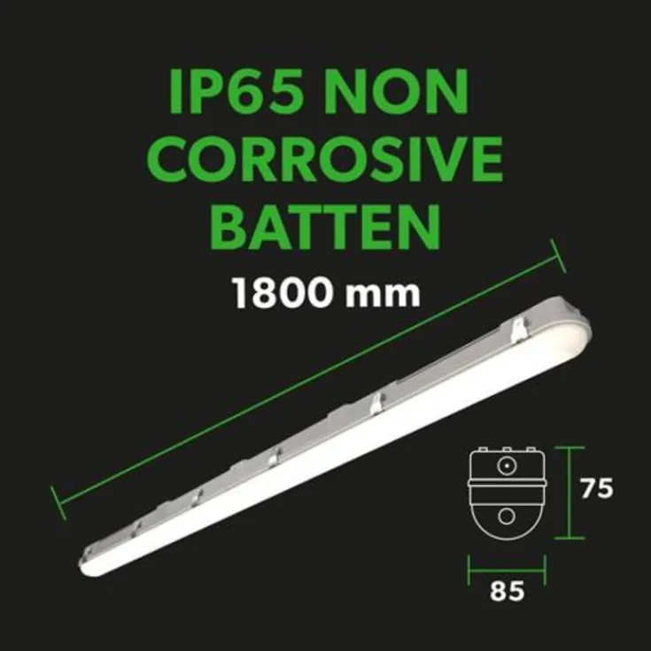 Valde lysarmatur med nødlys, 46-70W, 180 cm Tilbud|Led Armaturer