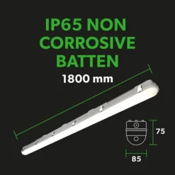 Sale Valde lysarmatur med sensor, 46-70W, 180 cm Led Armaturer