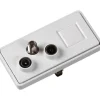 Clearance LK antennestik tv, radio, parabol & dataudtag slut, hvid Antennestik/Coax