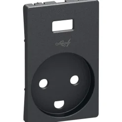 New LK Fuga afdækning for stikkontakt med USB med jord, Fuga Tangenter|Tangenter & Afdækninger