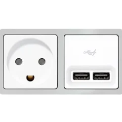 Discount LK Fuga afdækning for 2 x USB-lader, 1 modul, Fuga Tangenter|Tangenter & Afdækninger