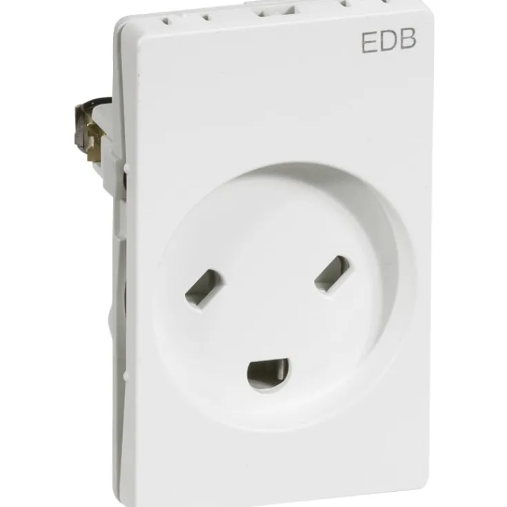 Best LK Fuga EDB stikkontakt med jord 1,5 modul, Fuga Stikkontakter|Stikkontakter