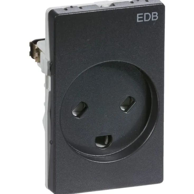Outlet LK Fuga EDB stikkontakt med jord 1,5 modul, Fuga Stikkontakter|Stikkontakter