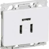 LK Fuga Opus 66 telefonstik indbygning, hvid Udtag & Konnektorer