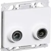 Clearance LK Fuga Opus 66 tv og radio antennestik slutdåse, hvid Antennestik/Coax