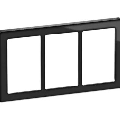 New LK Fuga Pure 66 designramme, 3x1,5 modul, sort Fuga Rammer|Fuga Pure