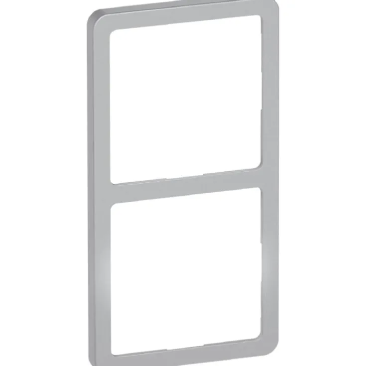 LK Fuga Slim designramme, 2x1 modul, metallic Fuga Rammer|Fuga Slim