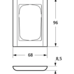 Outlet LK Fuga Softline 68 ramme, 1,5 modul, Rammer|Fuga Softline