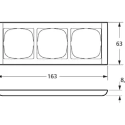 Online LK Fuga Softline 63 ramme, 3 modul, vandret, Rammer|Fuga Softline