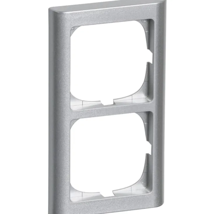 Best LK Fuga Softline 63 ramme, 2x1 modul, lodret, metallic Rammer|Fuga Softline