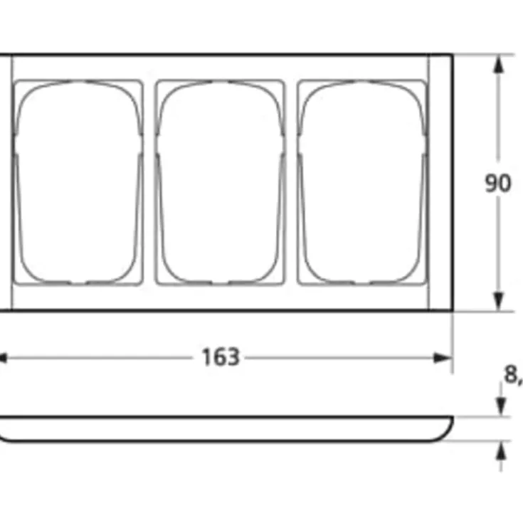 Clearance LK Fuga Softline 63 ramme, 3x1,5 modul, Rammer|Fuga Softline
