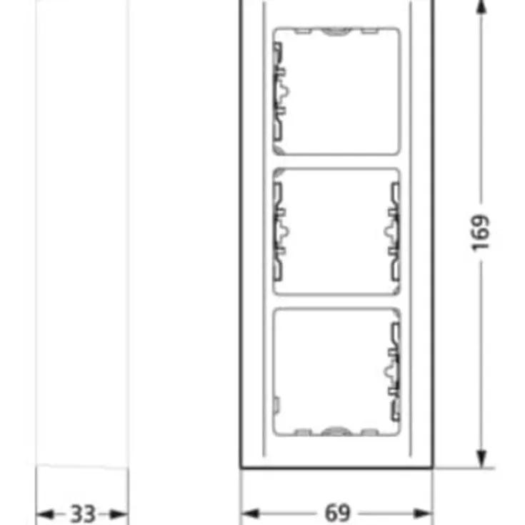 Best LK Fuga Softline underlag 3x1 modul lodret, hvid Dåser & Underlag
