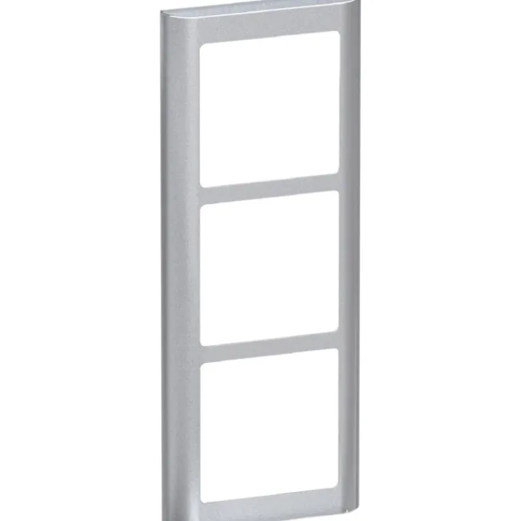 New LK Fuga Soft 63 ramme, 3 modul, lodret, metallic Rammer|Fuga Rammer