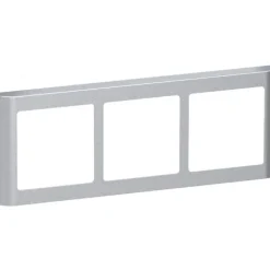 Outlet LK Fuga Soft 63 ramme, 3x1 modul, vandret, metallic Rammer|Fuga Rammer
