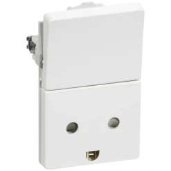 Clearance LK Fuga stikkontakt med afbryder & jord, 1,5 modul, Fuga Stikkontakter|Stikkontakter