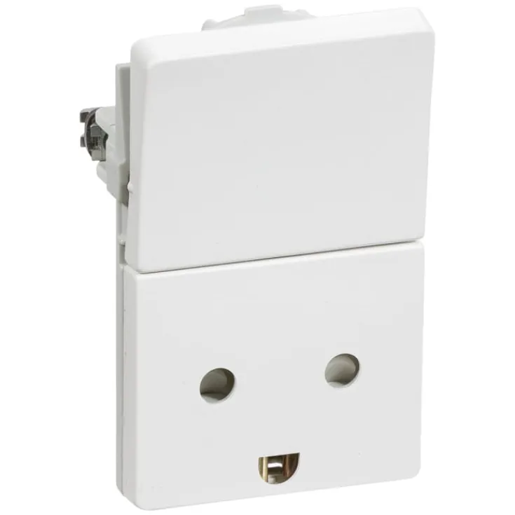 Clearance LK Fuga stikkontakt med afbryder & jord, 1,5 modul, Fuga Stikkontakter|Stikkontakter