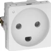 Online LK Fuga stikkontakt med jord & LED lampe, 1 modul, hvid Fuga Stikkontakter|Stikkontakter