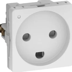 Online LK Fuga stikkontakt med jord & LED lampe, 1 modul, hvid Fuga Stikkontakter|Stikkontakter