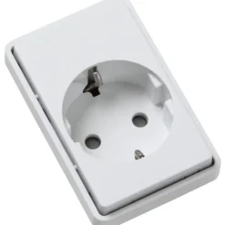 Discount LK Fuga stikkontakt med jord, 1,5 modul, Fuga Stikkontakter|Stikkontakter