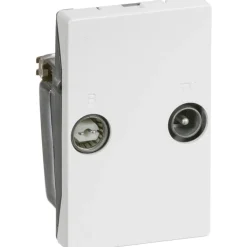 Discount LK Fuga TD260E antenneudtag TV og radio slutdåse 1,5 modul, Antennestik/Coax