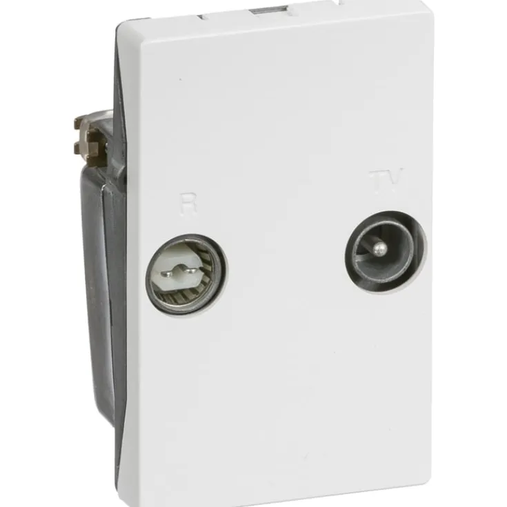 Discount LK Fuga TD260E antenneudtag TV og radio slutdåse 1,5 modul, Antennestik/Coax