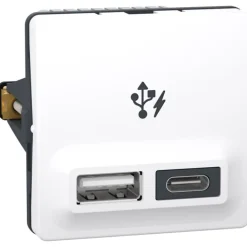 Outlet LK Fuga USB-lader A+C, 1 modul, Fuga Stikkontakter|Stikkontakter