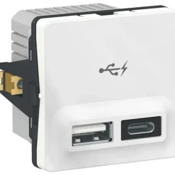 Outlet LK Fuga USB-lader A+C, 1 modul, Fuga Stikkontakter|Stikkontakter