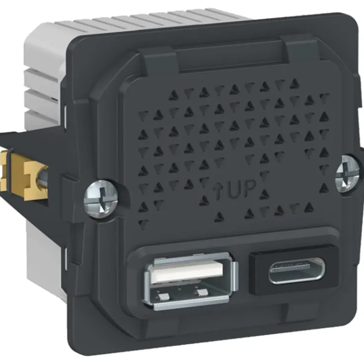 Discount LK Fuga USB-lader A+C, 1 modul, Fuga Stikkontakter|Stikkontakter