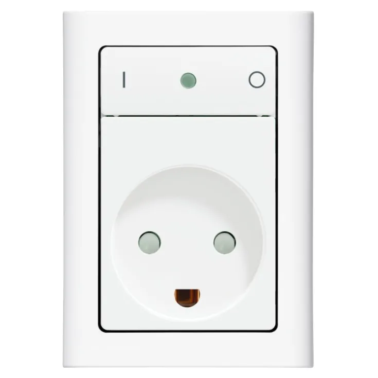 Clearance LK Fuga Wiser stikkontakt m/jord, 1,5 modul, Fuga Stikkontakter|Stikkontakter