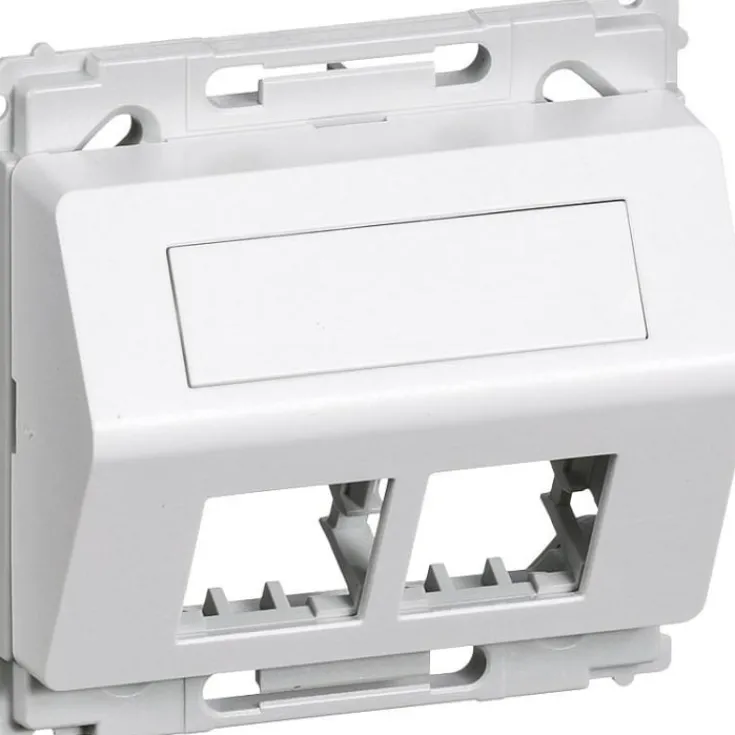 Discount LK Opus 66 dataudtag uden montageramme 2xRJ45 skrå 1 modul, hvid Fuga Dataudtag|Udtag & Konnektorer