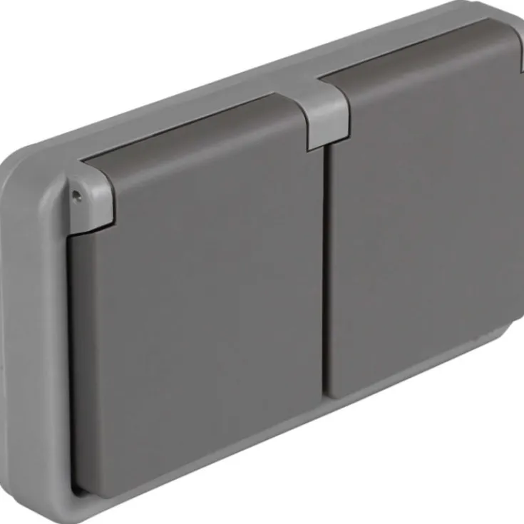 Outlet LK Opus 74 industri dobbelt stikkontakt, Stikkontakter|Opus 74 Stikkontakter