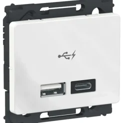 Hot LK Opus 66 USB-lader A+C 2,4A, Stikkontakter|Stikkontakt Med Usb