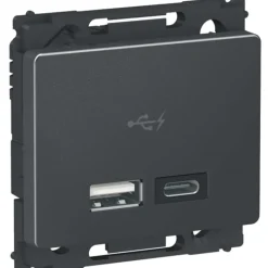 Sale LK Opus 66 USB-lader A+C 2,4A, Stikkontakter|Stikkontakt Med Usb