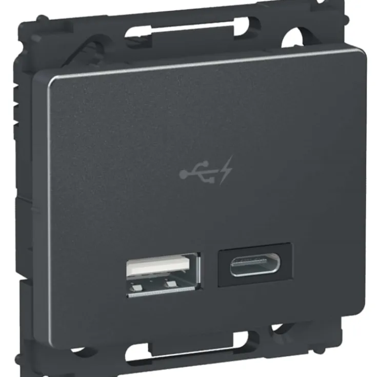 Sale LK Opus 66 USB-lader A+C 2,4A, Stikkontakter|Stikkontakt Med Usb