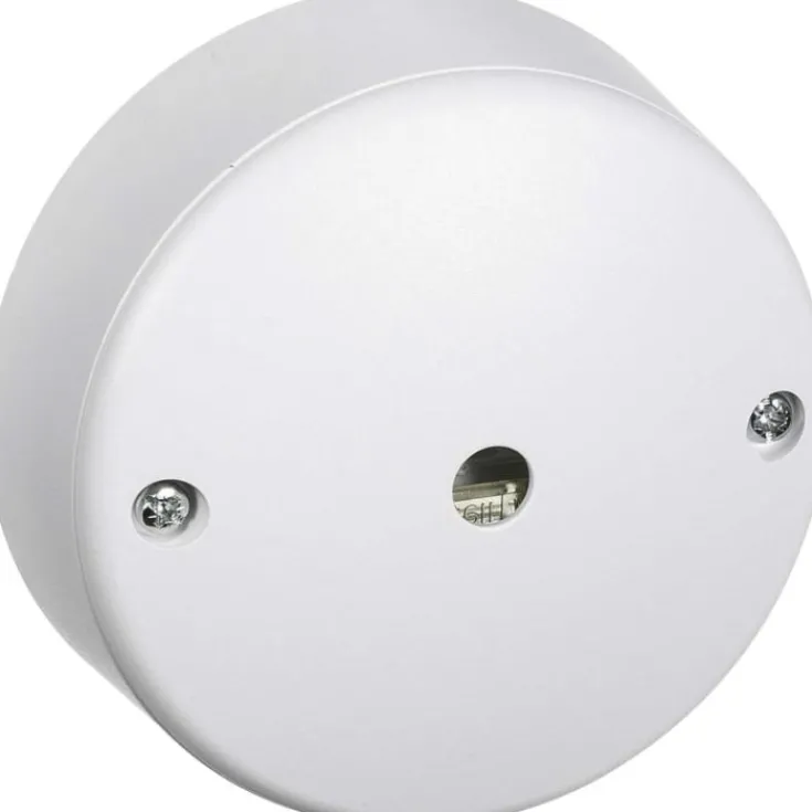 Clearance LK udløbsroset rund 3-ledet + jord Ø75 mm, hvid Fuga Lampeudtag|Lampeudtag