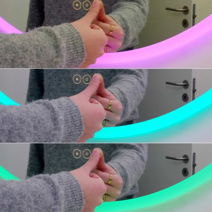 Discount Johannesburg RGB spejl med lys, dæmpbar, touch, Spejle Med Lys